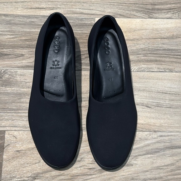 ECCO Felicia Women's Textile Stretch Slip-On Loafer Black Size 41 (US 10.5) - Picture 2 of 9